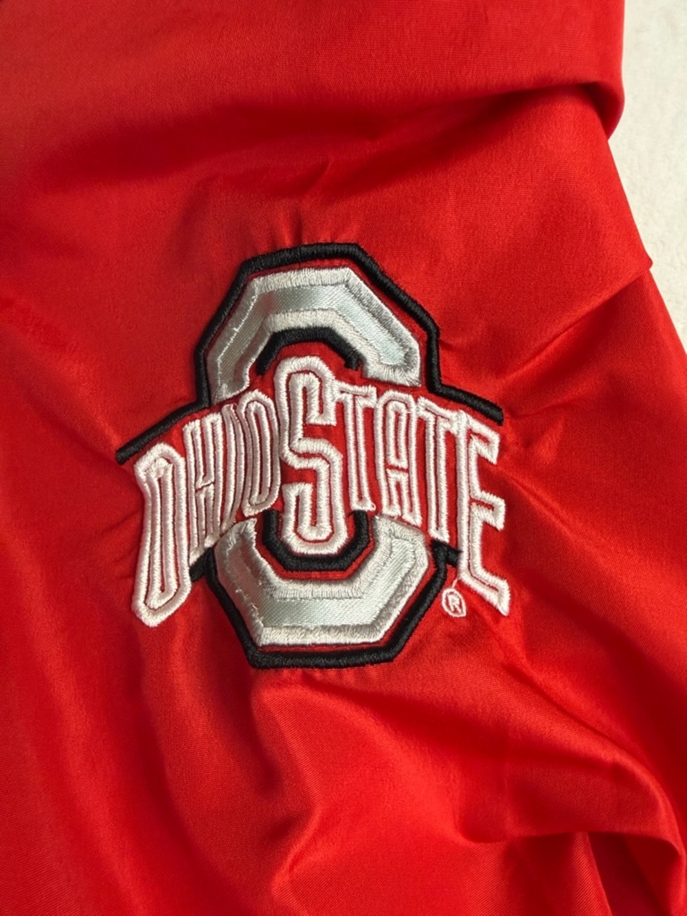 Ohio State Red Pullover Windbreaker Sweatshirt - Picture 7 of 9